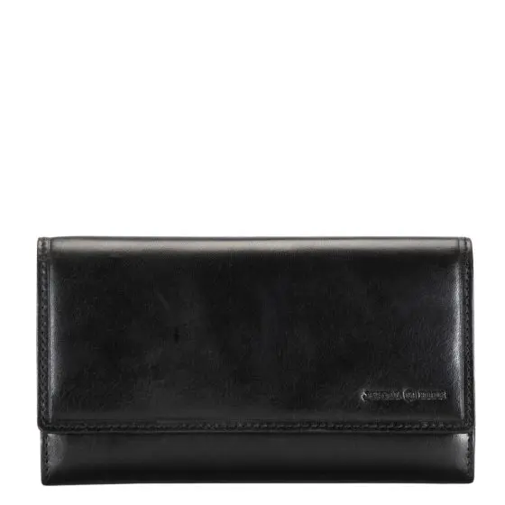 Jekyll and Hide Oxford Leather Large Purse 6115 black front