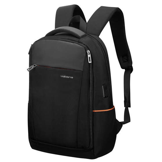 Volkano Atlanta VK 9174 15 6 Laptop Backpack black front3qrtr