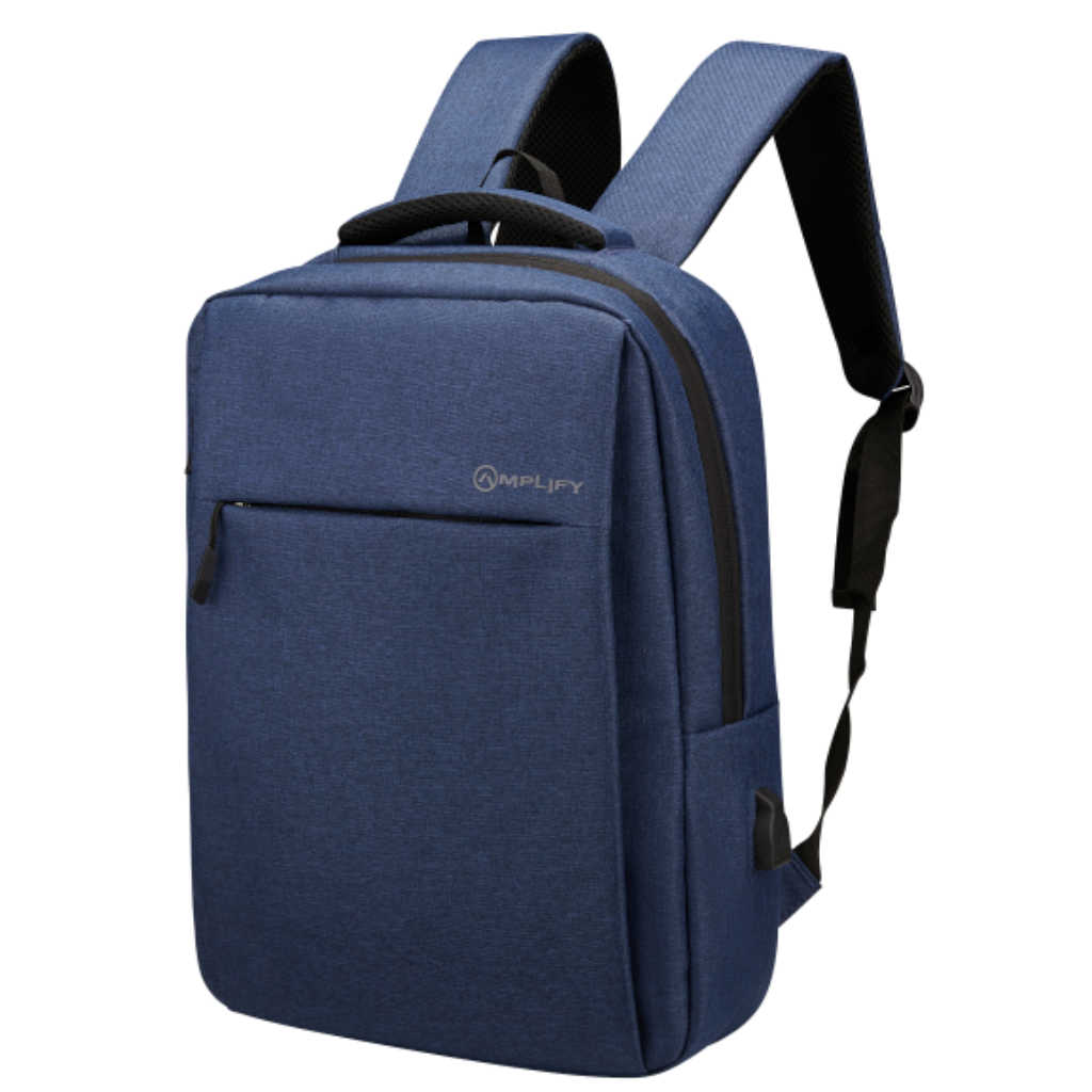 Volkano Cuba 10019 15 6 Laptop Backpack navy front3qrtr R