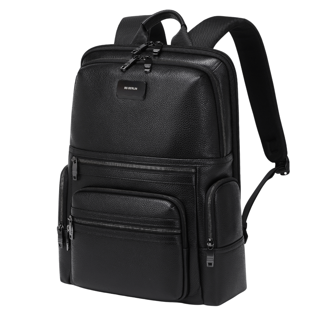 vBG Berlin Nexus CEO Leather laptop Backpack 02330P black front3qrtr