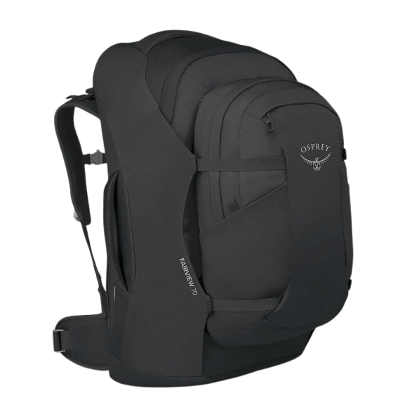 Osprey Fairview Travel pack 70L black combined front3qrtr