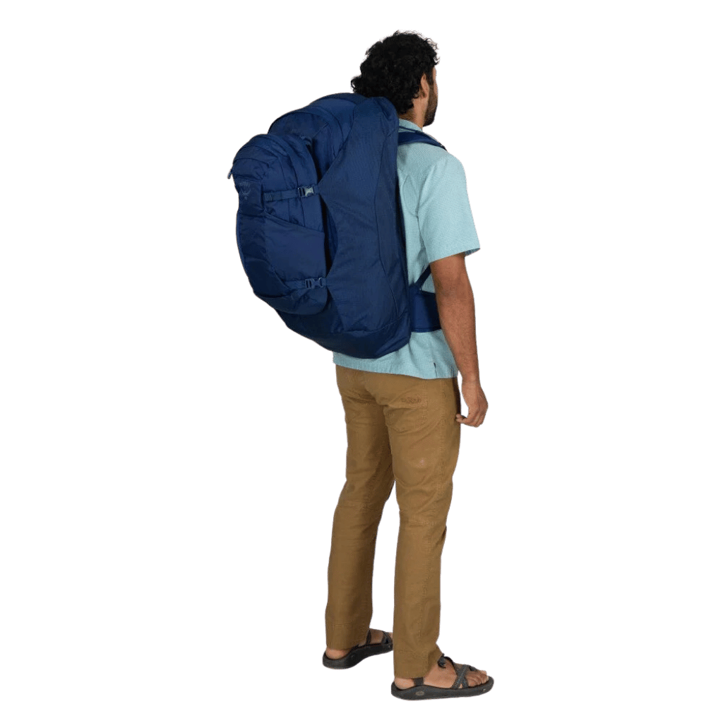 Osprey Farpoint Extended Fit TRavel Pack Blue feature size4