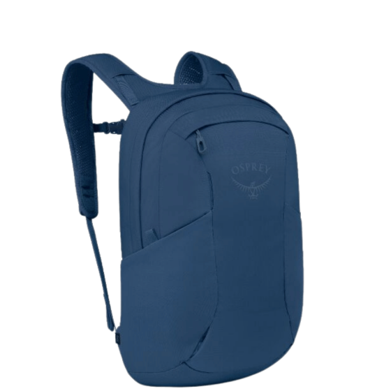 Osprey Farpoint Fairview TRavel daypack blue front3qrtr primary