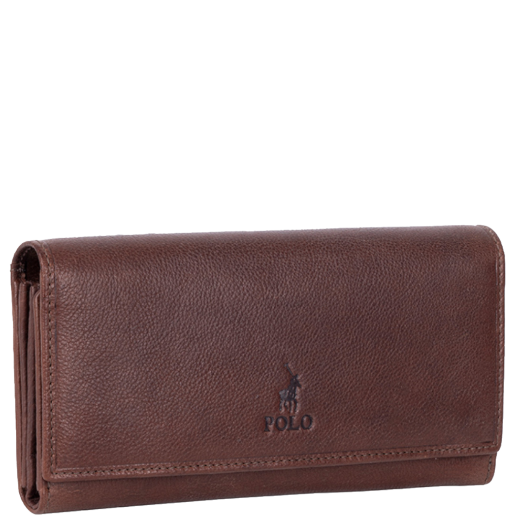 Polo Chobe PO59924 Leather multi card purse brown front3qrtr primary