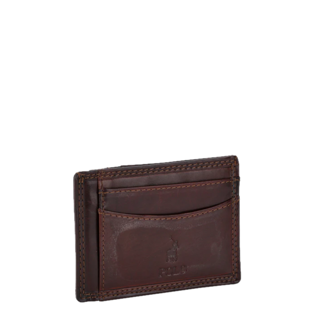 Polo Kenya Leather PO45036 CC wallet top flap brown front3qrtr primary