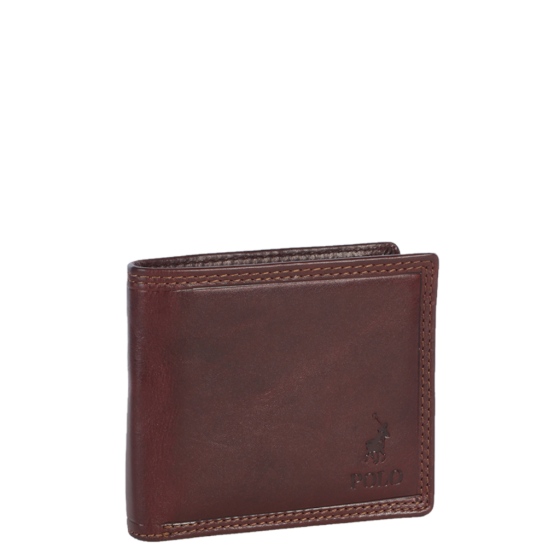 Polo Kenya Leather PO45054 Coin Wallet with Top flap brown front3qrtr pirmary