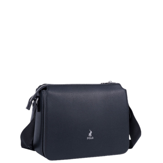 Polo Lyon POS43122 Crossbody Sling Black front3qrtr