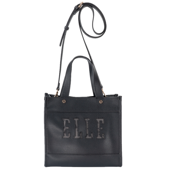 ELLE Cut Out EL10607 Small Shopper Black front full