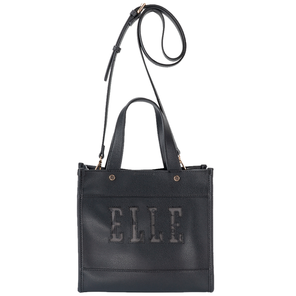 ELLE Cut Out EL10607 Small Shopper Black front full