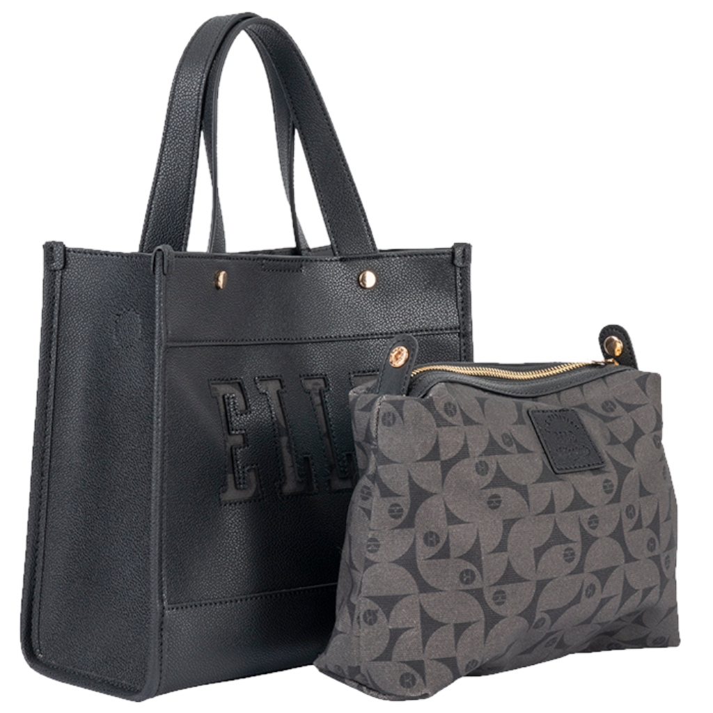ELLE Cut Out EL10607 Small Shopper Black front with inner