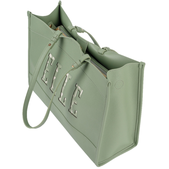 ELLE Cut Out EL10610 Tote Green front with handle