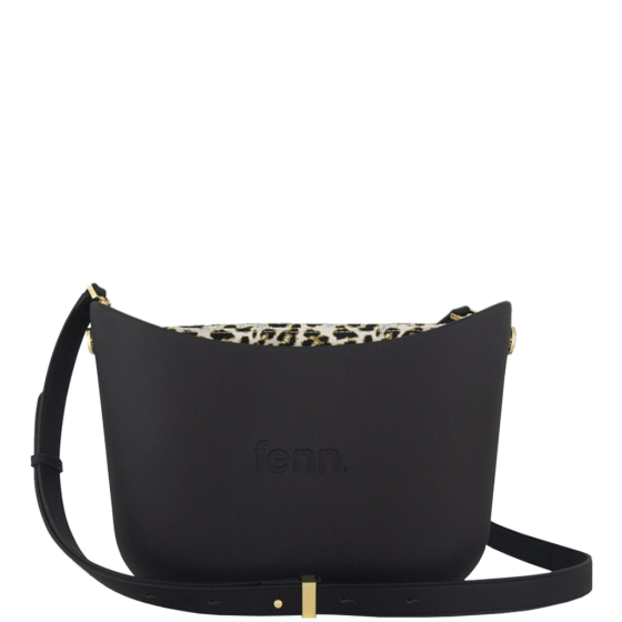 Fenn Messenger 024 002 Black flat handle leopard inner front