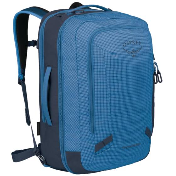 Osprey Transporter AI10006376 Travel Pack 44L blue flame front3qrtr