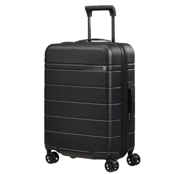 Samsonite Neopod Spinner 55cm EXP Slide Out black front3qrtr