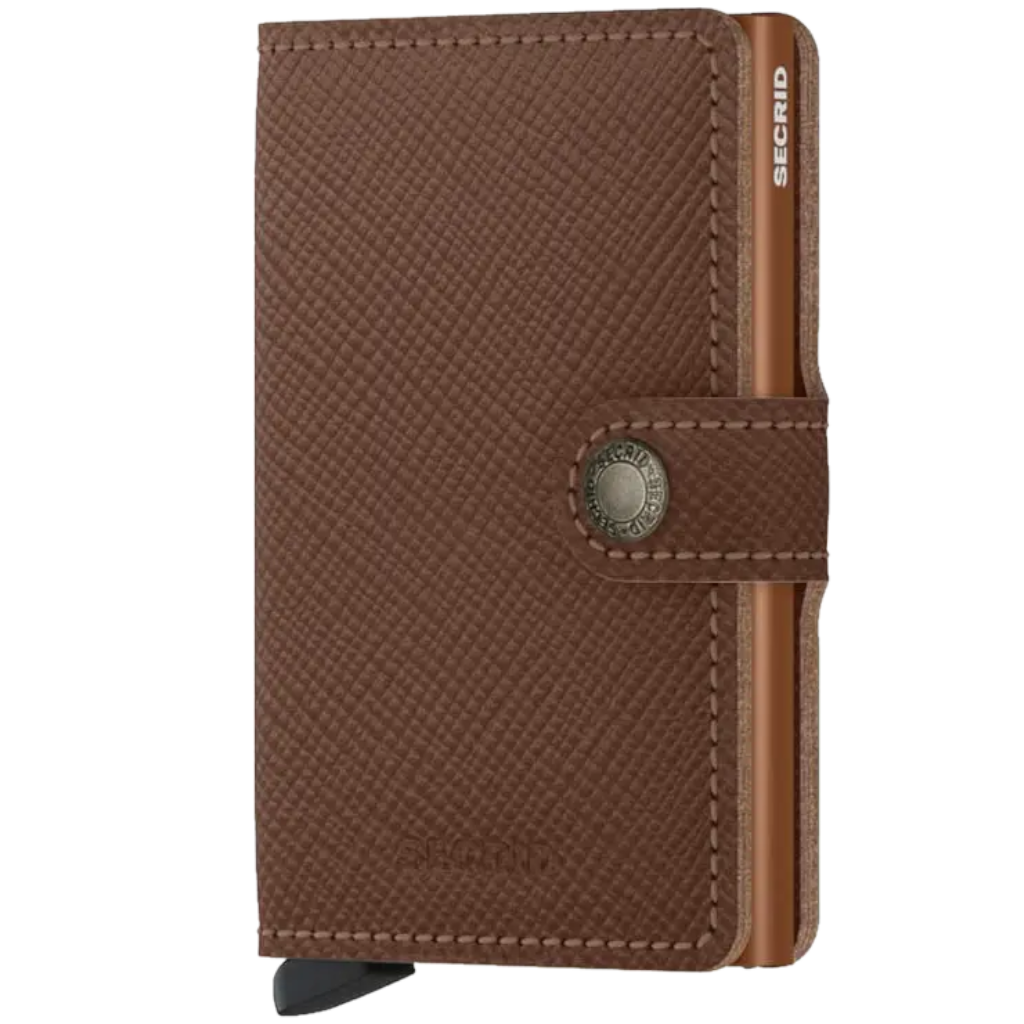 Secrid Miniwallet Saffiano Caramel Front
