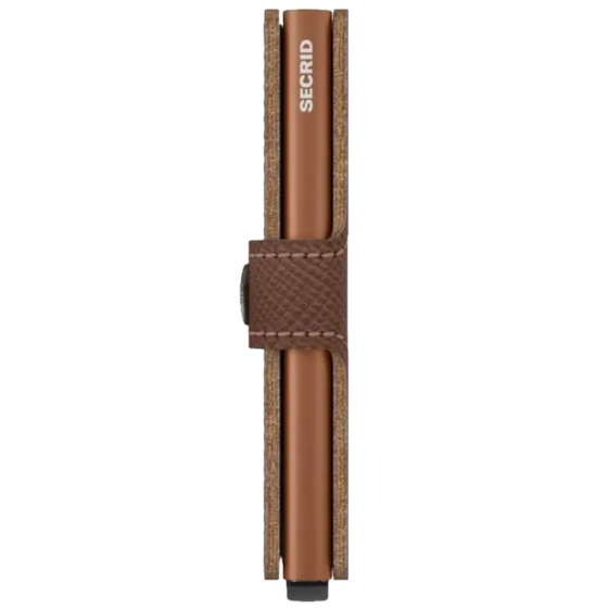 Secrid Miniwallet Saffiano Caramel Side