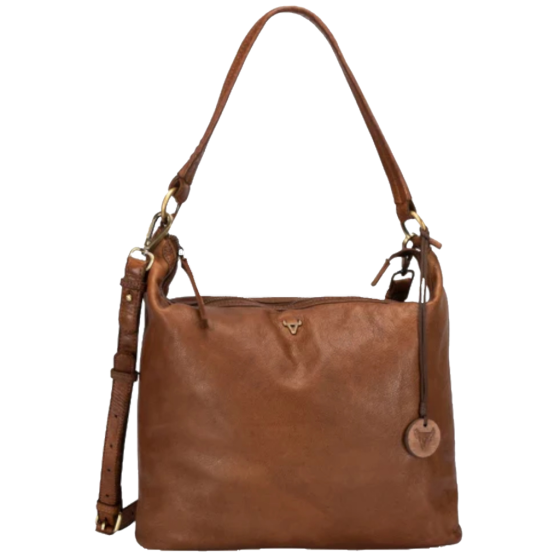 Brando Winslet Leather 2652 ladies hobo sling cognac front