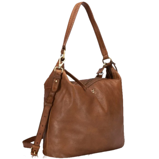 Brando Winslet Leather 2652 ladies hobo sling cognac front3qrtr