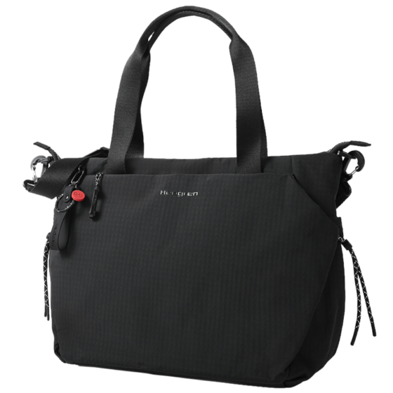 Hedgren String Satoshi Tote HDSTG03 14inch Black front3qrtr