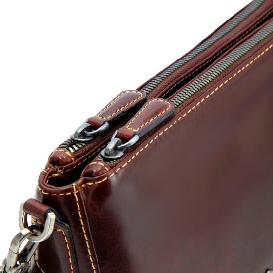 Jekyll and Hide Leather Crossbody 6444 Mocha detail