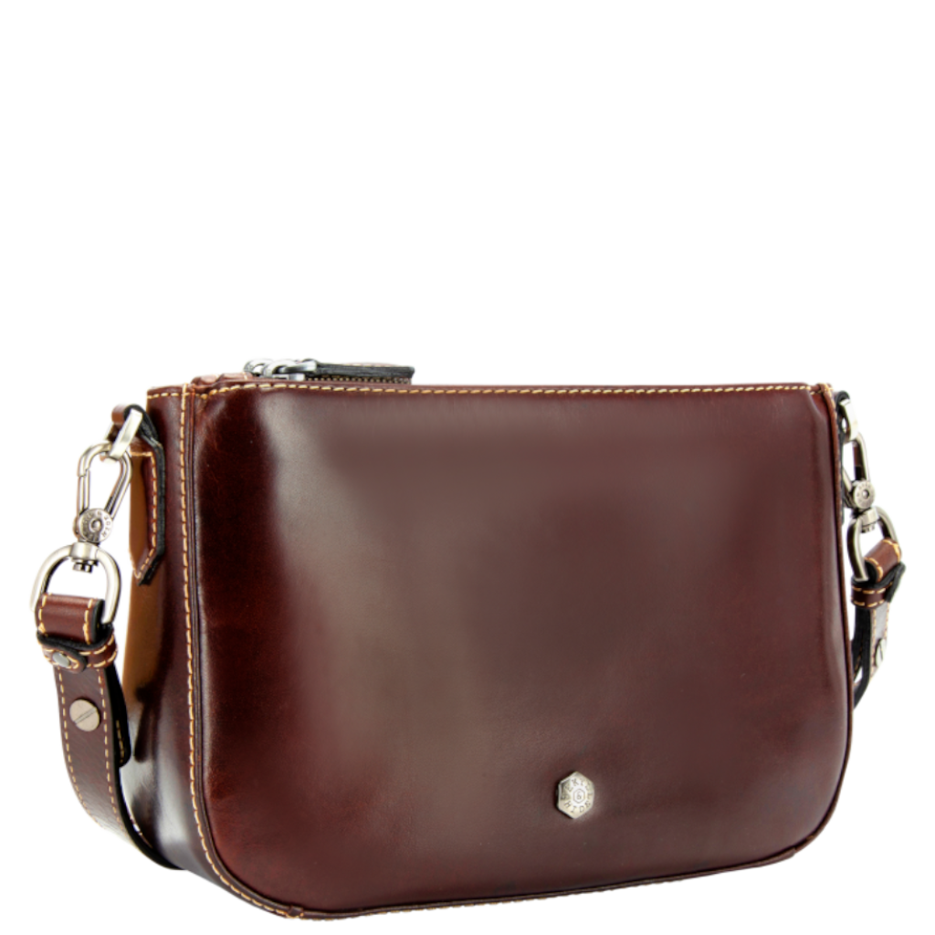 Jekyll and Hide Leather Crossbody 6444 Mocha front3qrtr