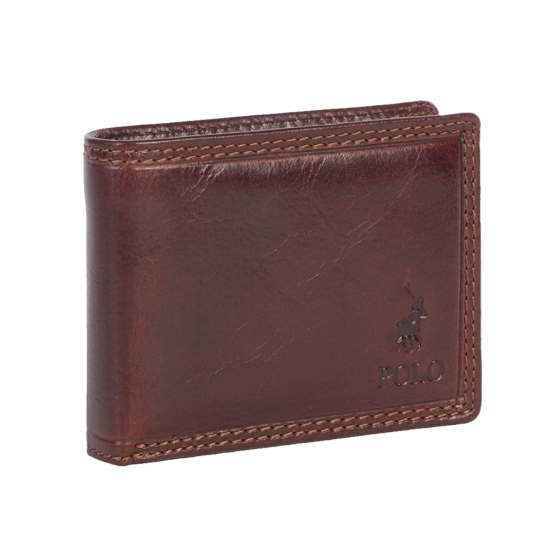 Polo Kenya PO45020 Multicard & Coin Leather Wallet Brown front3qrtr