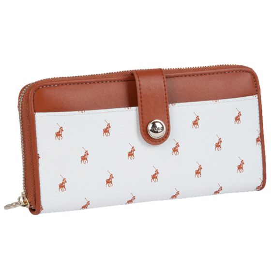 Polo New Iconic POS43245 Zip Around Purse white front3qrtr