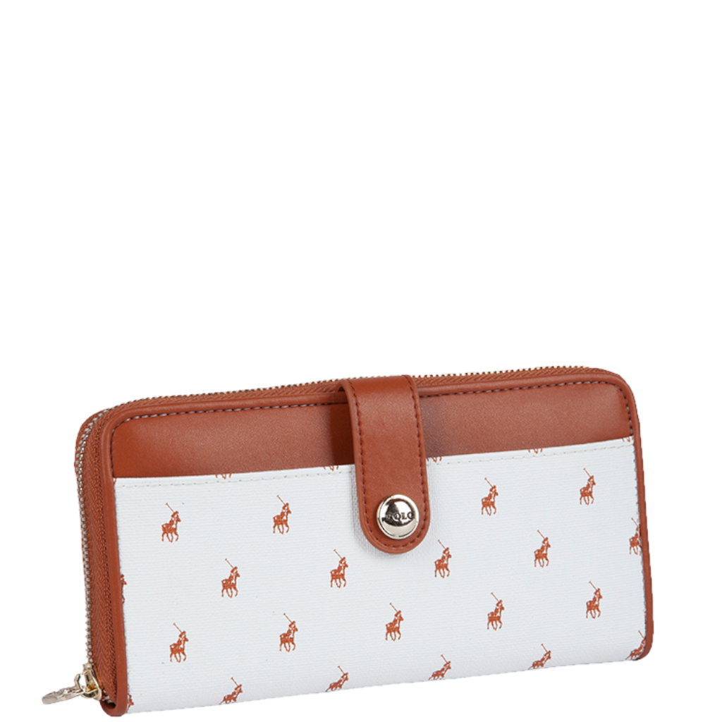 Polo New Iconic POS43245 Zip Around Purse white front3qrtr primary