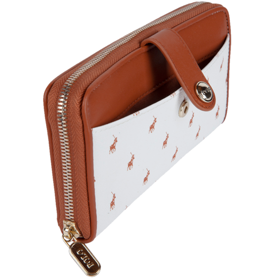 Polo New Iconic POS43245 Zip Around Purse white front tab