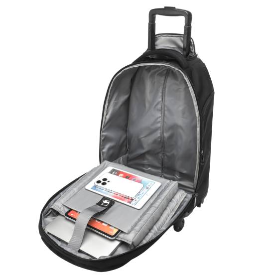Tosca Biztech 3004 55W4 black ttrolley backpack interior
