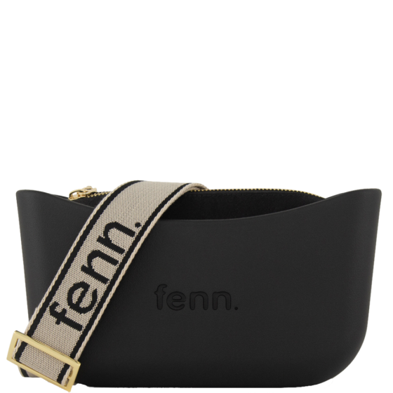 Fenn Classic 2227 Black plain black inner web strap front