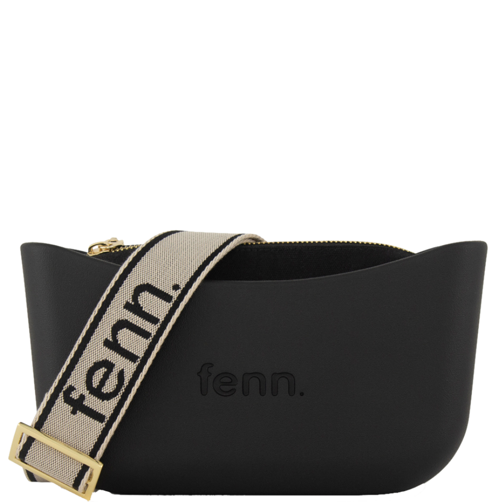 Fenn Classic 2227 Black plain black inner web strap front