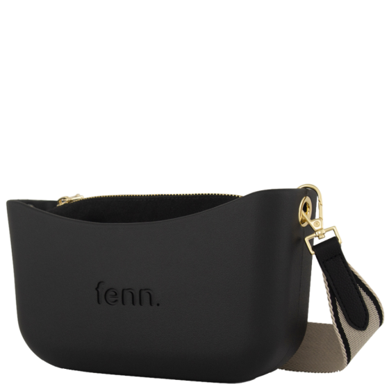 Fenn Classic 2227 Black plain black inner web strap front3qrtr L