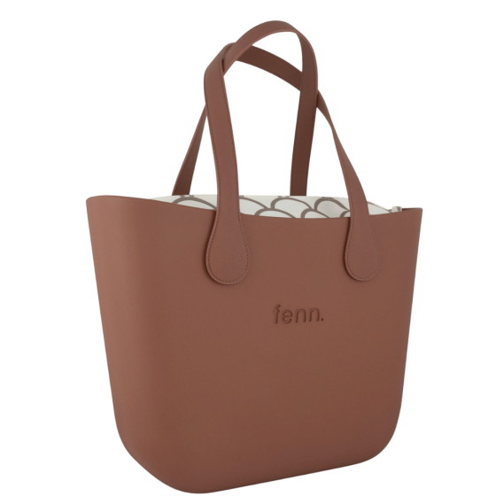 Fenn Original 1586 Tan flat handle printed inner front3qrtr