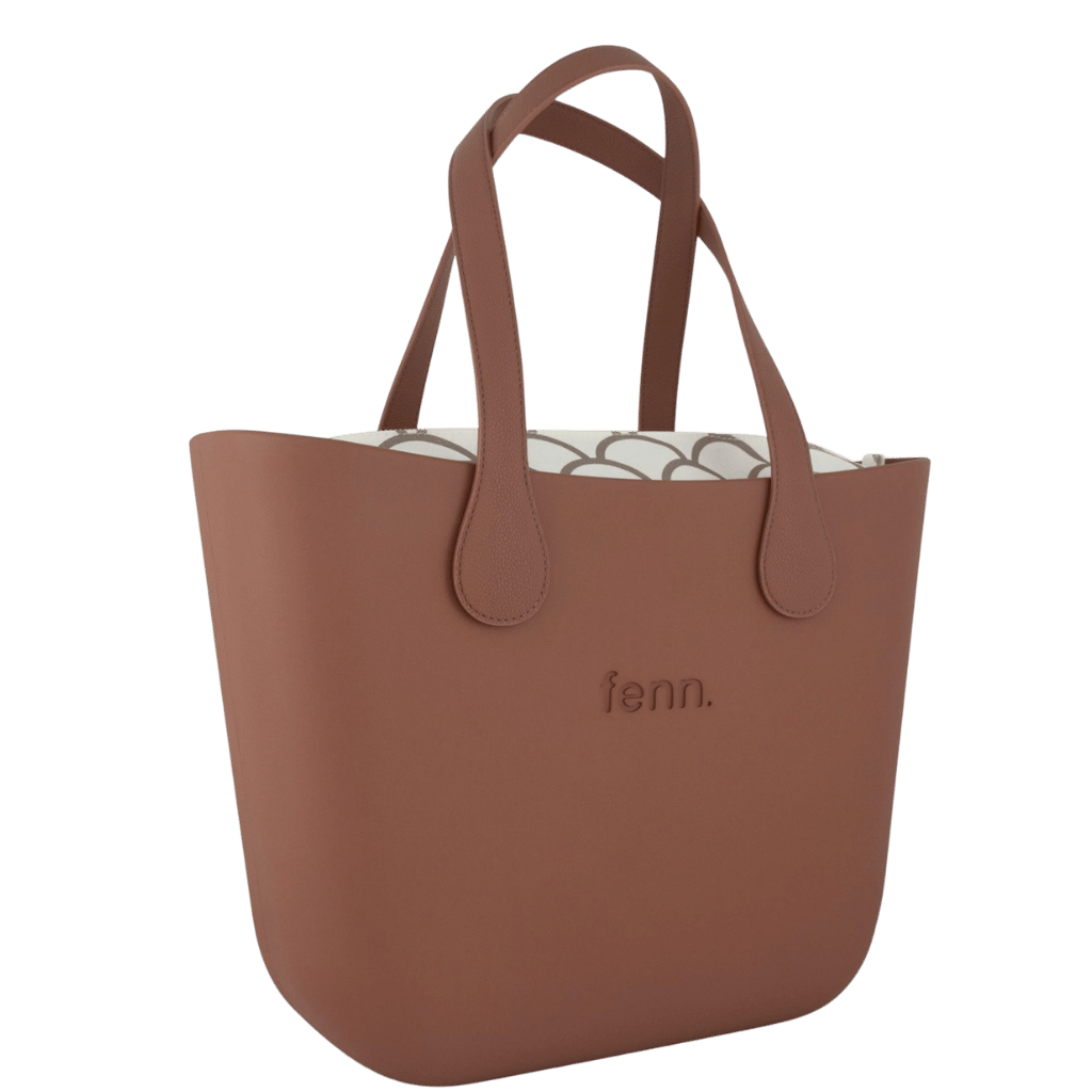 Fenn Original 1586 Tan flat handle printed inner front3qrtr