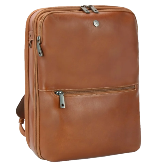 Jekyll & Hide 3677 Leather Expander backpack Colt front3qrtr
