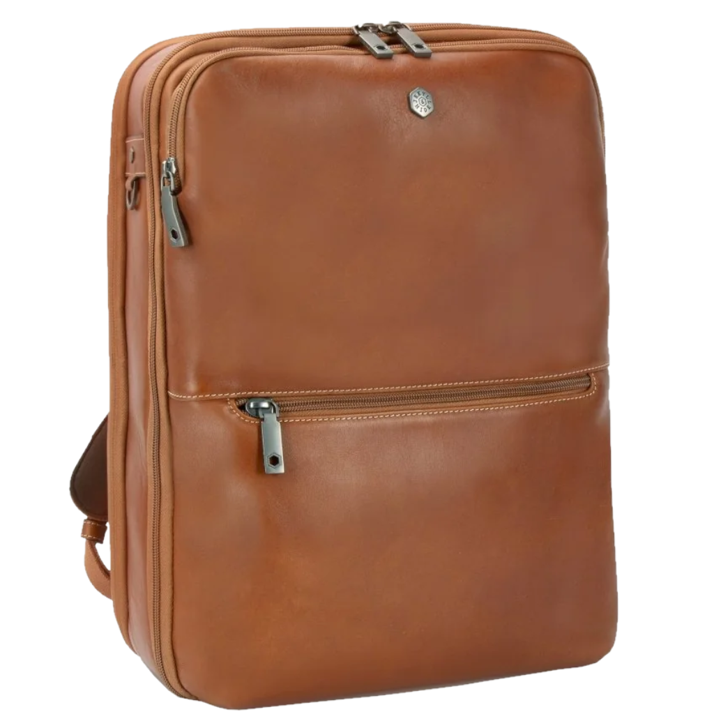 Jekyll & Hide 3677 Leather Expander backpack Colt front3qrtr