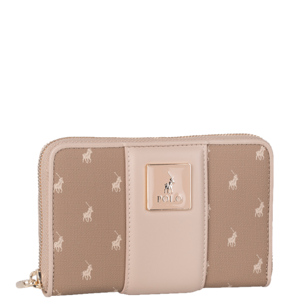 Polo Kensington POS53544 Medium Zip Around Purse brown front3qrtr