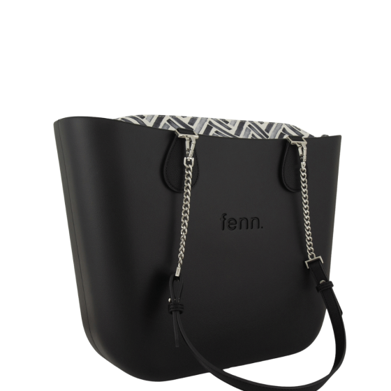 Fenn Original 1594 Black silver chain printed inner front3qrtr