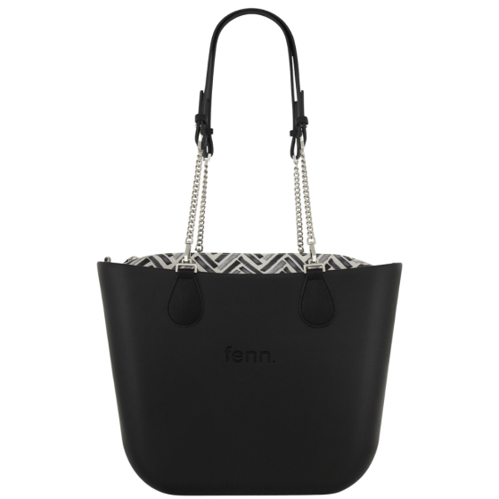 Fenn Original 1594 Black silver chain printed inner front handle up