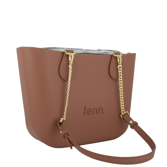 Fenn Petite 9502 Tan gold chain pattern inner front3qrtr