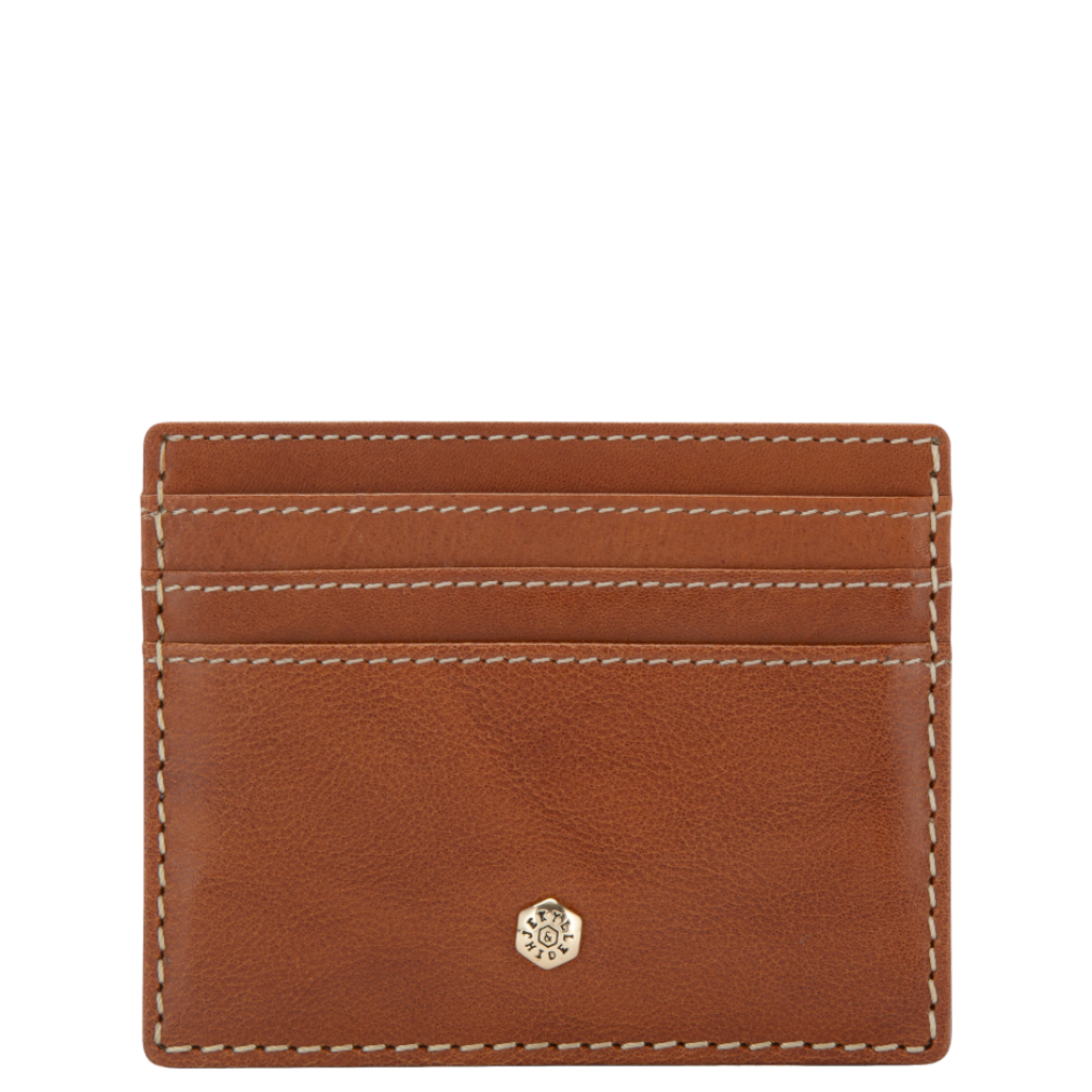 Jekyll and Hide 3229 Leather Card Holder tan front