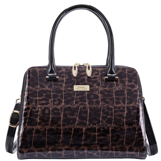 Serenade Leopard SEH7 0343 Shopper bronze front with strap
