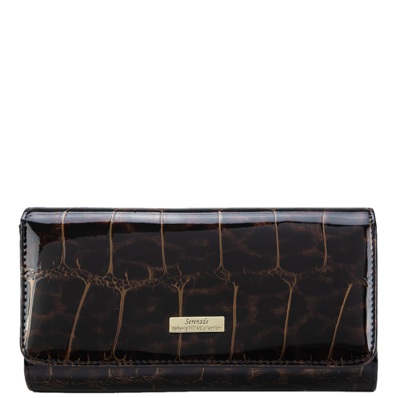 Serenade Leopard SEWH7 01 Large Purse bronze front