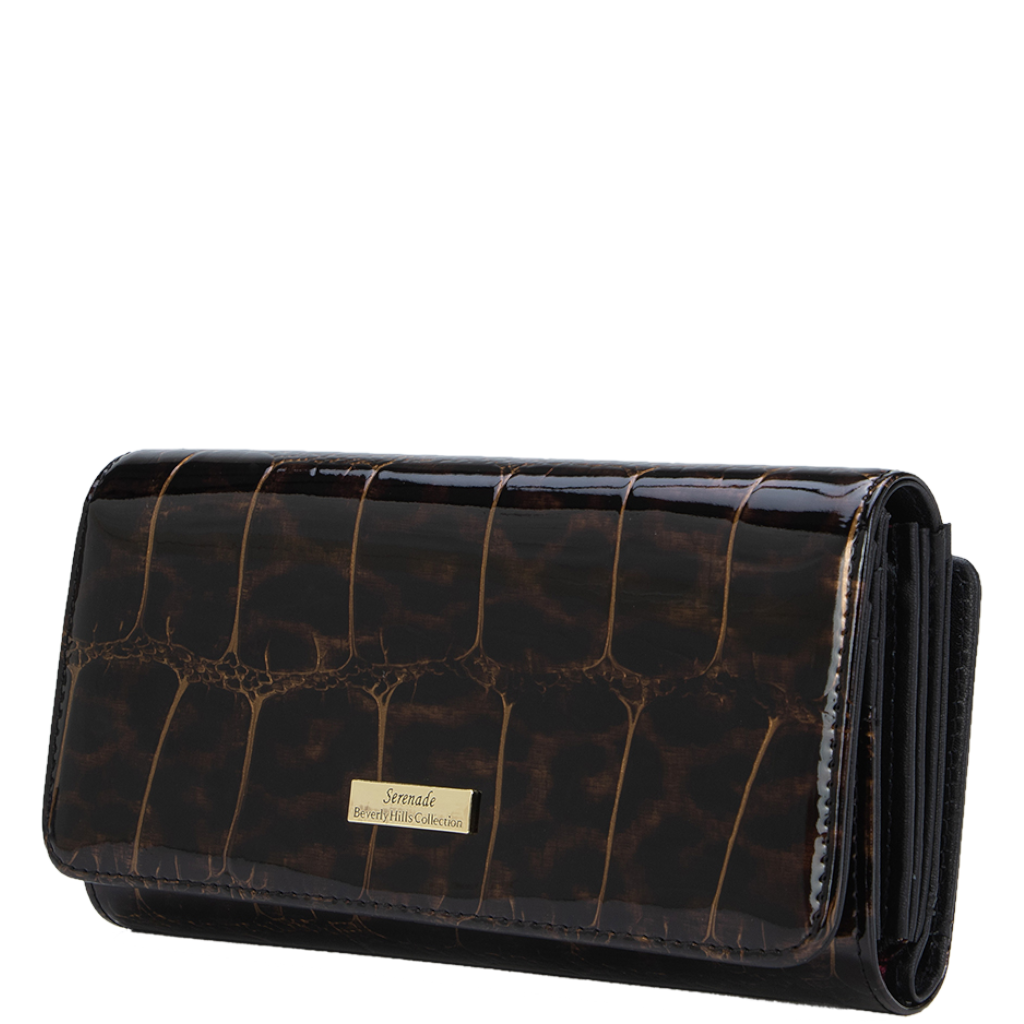 Serenade Leopard SEWH7 01 Large Purse bronze front3qrtr