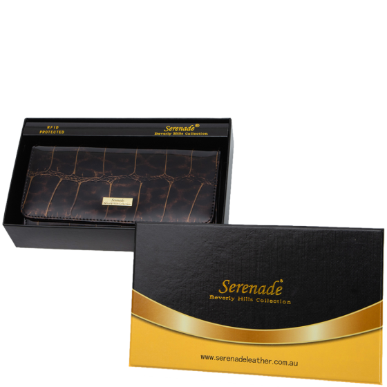 Serenade Leopard SEWH7 01 Large Purse bronze package