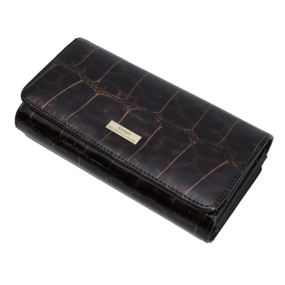 Serenade Leopard SEWH7 01 Large Purse bronze top