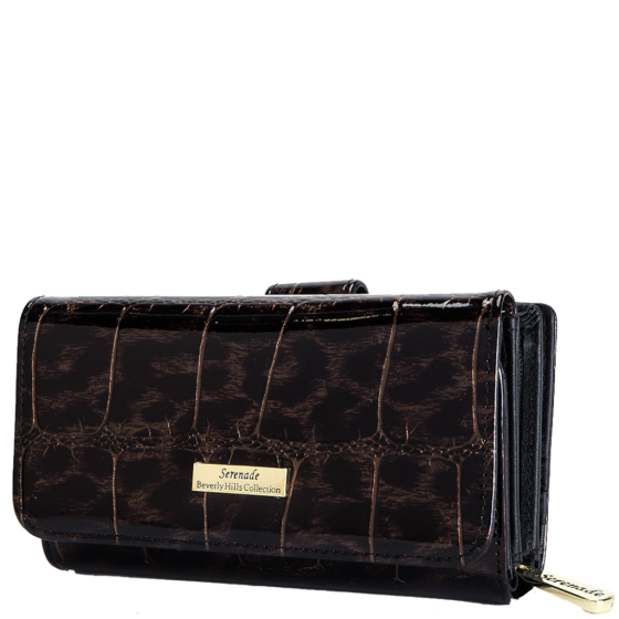 Serenade Leopard SEWH7 02 Medium Purse bronze front3qrtr