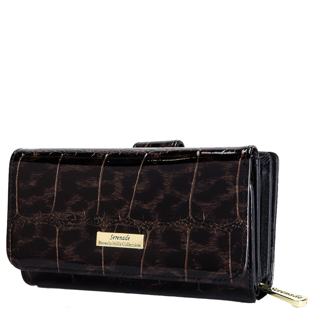Serenade Leopard SEWH7 02 Medium Purse bronze front3qrtr