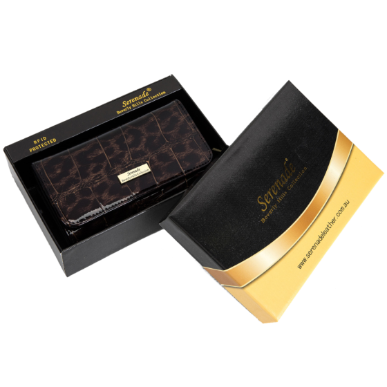 Serenade Leopard SEWH7 02 Medium Purse bronze package